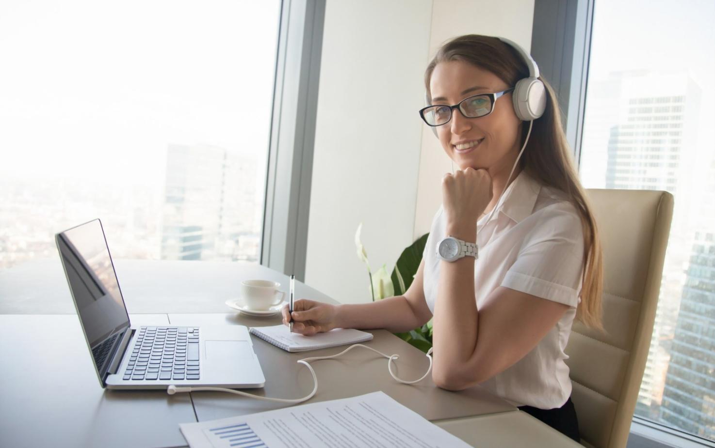 Multiple devices showing online learning platform interface